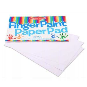 MELISSA & DOUG 12-Inch Finger Paint White Paper Pad NEW